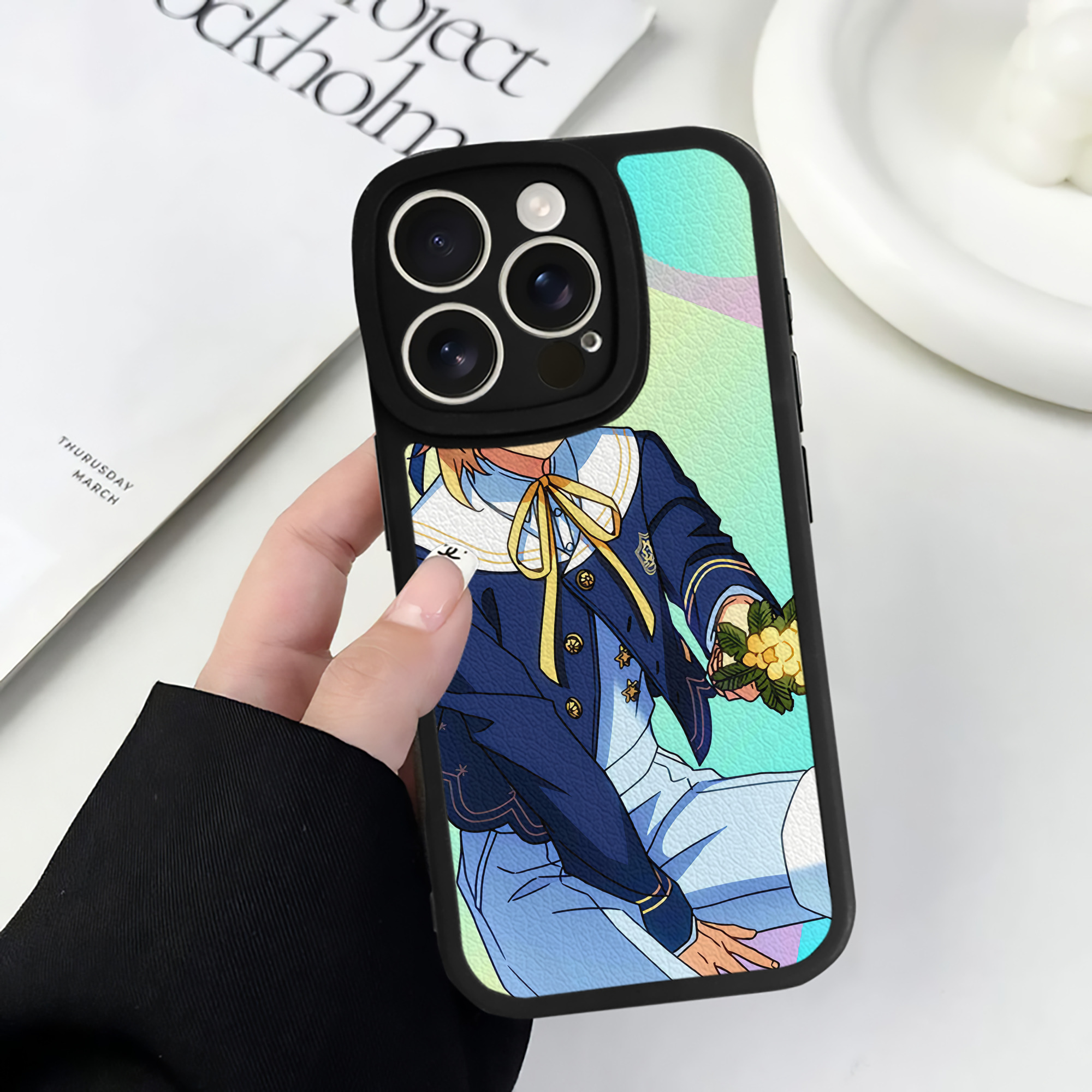（画像用） あんさんぶるスターズ! Ensemble Stars 【iPhone 16シリーズ対応】シリコンスマホケース（レザー調） 材質：シリコン